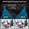 IFWATER 60fps USB Camera 4MP Synchronization Webcam Module with 120Degree No Distortion Dual Lens 3840X1080P 3D Stereo Webcam for PC Computer Cam for Face Recognition VR Biometric Detection view 2