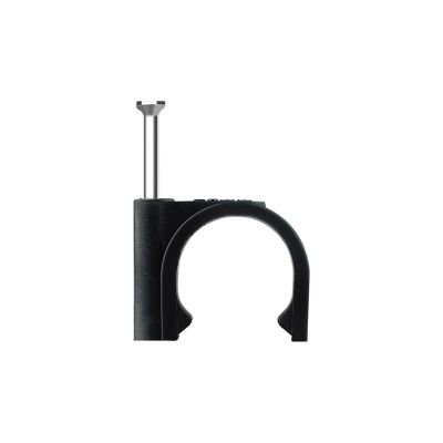 100Pc Round Plastic Cable Clips Holder Management Electrical Wire Clasp Cord Tie Wall with Nail 16/18/20/22/25MM Circle Clamp (Color : 100PCS, Size : 16mm Black)
