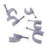 20PCS 14/16/18/20/22/25MM Circle Path Circle Cable Clips Cable Nail Wire Clips Cable Clips Round White (Color : 20pcs, Size : 20mm) view 2