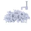 100pcs Cable Wire Clips 7mm Cable Management Electrical TV Speaker Wire Cord Tie Holder Single Coaxial Nail Clamps view 1