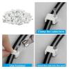 100pcs Cable Wire Clips 7mm Cable Management Electrical TV Speaker Wire Cord Tie Holder Single Coaxial Nail Clamps view 4