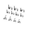 CHATROOM 100pcs Cable Fixed 25mm Flat Or Round Or Circle Path Cable Clips with Nail, Wire U Circle Cable Clamp with Nail view 1