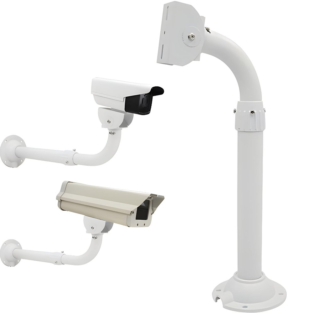 UQISOVI CCTV Security Camera Mount Bracket, Telescopic Adjustable Thickened Pipe Universal Bullet Camera Wall Mounting Bracket for CCTV Security Camera (39.3-78.7inch)