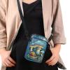 Rweroyiu Retro Mushroom Crossbody Bag Sling Purse for Women Travel Snail Custom Zipper Pouch for Cell Phone Key Lipstick Change Soft Mini Roomy Multi Position Fanny Back Pack for Sports Hiking view 2