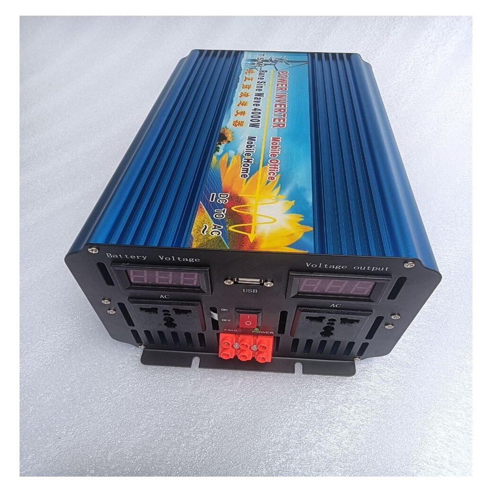 PDOLIGBDN 4000W Pure Sine Wave Inverter DC 12V/24V/36V/48V to AC 100V/110V/120V/220V/230V/240V 50HZ/60HZ (Color : 50HZ, Size : 12V-220-240V)