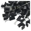 100pcs 5mm Round Steel Nail Cable Wire Wall Hanging Screw Clips Cable Clip for White (Color : Black, Size : 100pcs 5mm) view 1