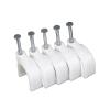 100pcs 5mm Round Steel Nail Cable Wire Wall Hanging Screw Clips Cable Clip for White (Color : Black, Size : 100pcs 5mm) view 2