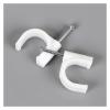 100pcs 5mm Round Steel Nail Cable Wire Wall Hanging Screw Clips Cable Clip for White (Color : Black, Size : 100pcs 5mm) view 3