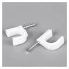 100pcs 5mm Round Steel Nail Cable Wire Wall Hanging Screw Clips Cable Clip for White (Color : White, Size : 100pcs 5mm) view 3