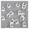 100pcs 5mm Round Steel Nail Cable Wire Wall Hanging Screw Clips Cable Clip for White (Color : White, Size : 100pcs 5mm) view 4