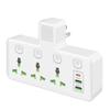 AceSoft 2 Prong Power Strip,Rapid Charging Travel Intelligent Desktop 2 Prong Plug with 3 Outlets Type C USB A Adapter Compatible with Non-Grounded Outlets view 1