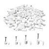100PCS Round Cable Wire Clips 4mm 6mm 8mm 10mm Cable Management Steel Nail Wire Clamp Round Square Type (Size : 6mm 100pcs) view 1