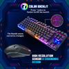 DirectNine Basics RP.M Euro Games Gaming USB Keyboard and Mouse Combo | Keyboard - 87 Keys, Backlit, Space Saving Design | Mouse - Upto 3200 DPI, 6 Buttons, Rainbox Backlit view 4
