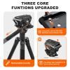 COMAN Q6 Panoramic Gimbal Video Head With Quick Release Plate For DJI RS Manfrotto Hydraulic Fluid Head For Tripod DSLR Camera,Fluid Head with Stepless Adjustable Pan & Tilt Damping,Max Load 22lb/10kg view 2