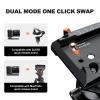 COMAN Q6 Panoramic Gimbal Video Head With Quick Release Plate For DJI RS Manfrotto Hydraulic Fluid Head For Tripod DSLR Camera,Fluid Head with Stepless Adjustable Pan & Tilt Damping,Max Load 22lb/10kg view 3