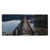 Large Gaming Mousepad with Non-Slip Rubber Base Extended Laptop Desk Pad 35.5x16 inch Long Computer Keyboard MouseMat Wooden Trestle by The Water Mousepad for Home Office Work view 1