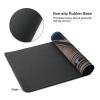 Large Gaming Mousepad with Non-Slip Rubber Base Extended Laptop Desk Pad 35.5x16 inch Long Computer Keyboard MouseMat Wooden Trestle by The Water Mousepad for Home Office Work view 3