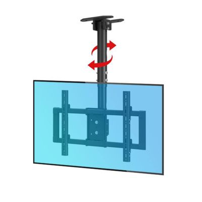 QICBYING Adjustable Ceiling TV Mount Bracket, Full Motion 360 Deg Rotation Tilt Swivel TV Mount, Tilt and Rotatable TV Stand, Fits 39-85inch TVs, Max VESA 600x400mm, with Loading 176 Lbs