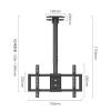 QICBYING Adjustable Ceiling TV Mount Bracket, Full Motion 360 Deg Rotation Tilt Swivel TV Mount, Tilt and Rotatable TV Stand, Fits 39-85inch TVs, Max VESA 600x400mm, with Loading 176 Lbs view 2