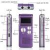 Tellegloww Ghost Hunting Equipment Paranormal Equipment for Ghost Hunting Digital EVP Voice Activated Recorder Rechargeable Recorder Device with Microphone, 8GB(Purple) view 3