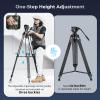 SmallRig AD-120 FreeBlazer Counterbalance Carbon Fiber Video Tripod Kit, 77" Video Tripod with 6-Step Counterbalance, Adjust Step-Less Damping on Pan/Tilt, Dual-Mode QR Plate, Max Load 17.6lbs-4463 view 2