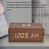 XHTLLO Digital Alarm Clock with Charging, Automatic Temperature Detection, Three Alarm Settings, LED Electronic Clock, Perpetual Calendar, 12/24 Hours for Home, Office(Red) view 2