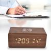 XHTLLO Digital Alarm Clock with Charging, Automatic Temperature Detection, Three Alarm Settings, LED Electronic Clock, Perpetual Calendar, 12/24 Hours for Home, Office(Red) view 3