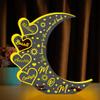 MYZQIFF Personalized Moon Star Family Mirror Lamp,Custom Name Mothers Day Led Moon Star Mirror Night Light,Personalized for mom,Mum We Love You to The Moon and Back Mirror Moon Light (Moon 3) view 1