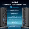VENTION 8K 14-in-1 Thunderbolt 4 Docking Station Triple Monitors with 135W Power Adapter 40Gbps USB-C Docking Station for MacBook Pro/Air, Thunderbolt 4/3 Windows PC (8K HDMI DP, 3xUSB 3.2, Ethernet) view 2
