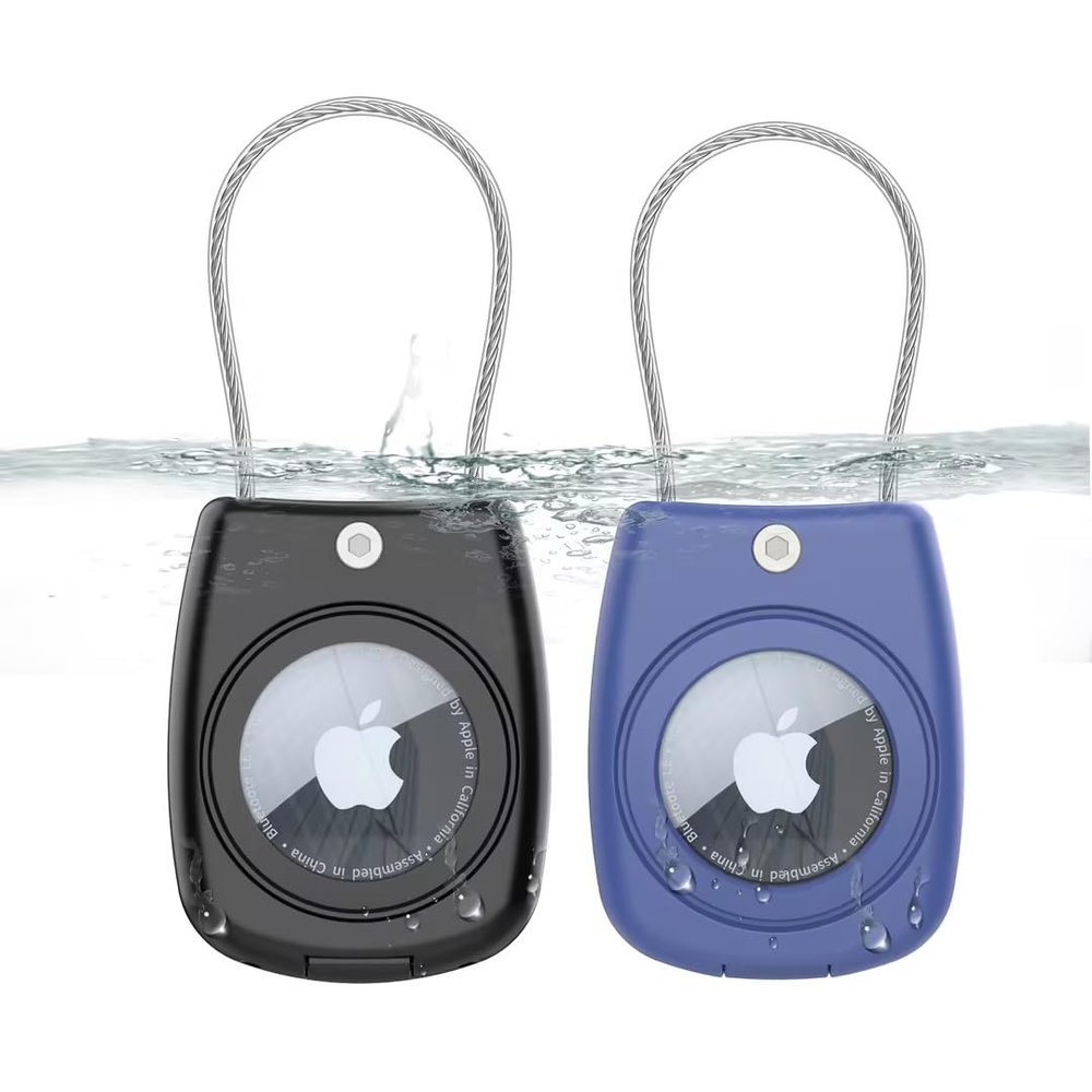HATALKIN for AirTag Holder for Apple AirTag (1st & 2nd Generation), 2 Pack AirTag Keychain Waterproof Shockproof Air Tag Case with Secure Key Ring for Keys, Pets, Wallet, Luggage & Backpack