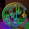 MYZQIFF Personalized Moon Star Family Mirror Lamp,Custom Name Mothers Day Led Moon Star Mirror Night Light,Personalized for mom,Mum We Love You to The Moon and Back Mirror Moon Light (Moon 2) view 1
