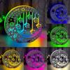 MYZQIFF Personalized Moon Star Family Mirror Lamp,Custom Name Mothers Day Led Moon Star Mirror Night Light,Personalized for mom,Mum We Love You to The Moon and Back Mirror Moon Light (Moon 2) view 2