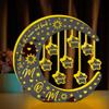 MYZQIFF Personalized Moon Star Family Mirror Lamp,Custom Name Mothers Day Led Moon Star Mirror Night Light,Personalized for mom,Mum We Love You to The Moon and Back Mirror Moon Light (Moon 2) view 3