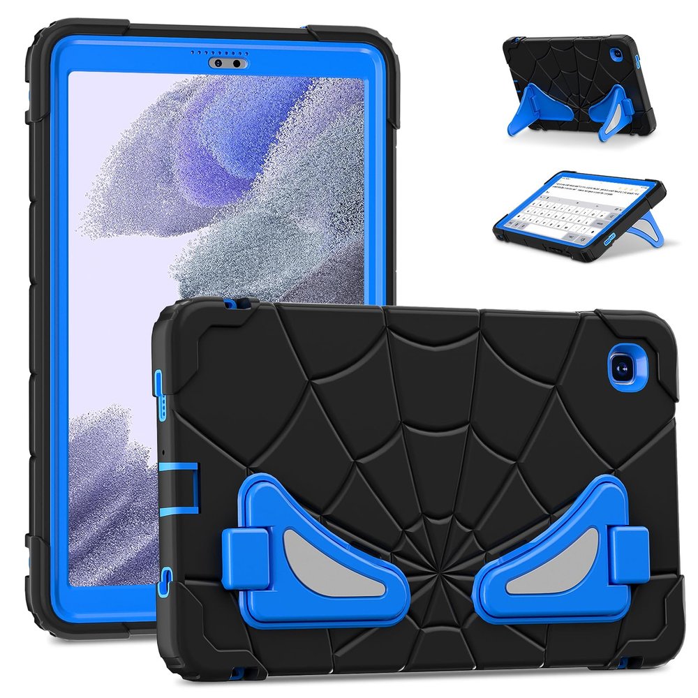 AKABEILA Compatible with Samsung Galaxy Tab A7 Lite 8.7 inch T225/T220(2021) Tablet CaseLightweight Shockproof Rugged Protective Cover with Kickstand for Kids Children Boys Babies Black Blue