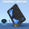 AKABEILA Compatible with Samsung Galaxy Tab A7 Lite 8.7 inch T225/T220(2021) Tablet CaseLightweight Shockproof Rugged Protective Cover with Kickstand for Kids Children Boys Babies Black Blue view 4