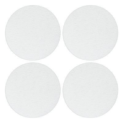 ACROPIX Universal 3.5 Inch Speaker Grills Mesh for Audio Subwoofer 100x6.5mm Grille without Frame White - Pack of 4