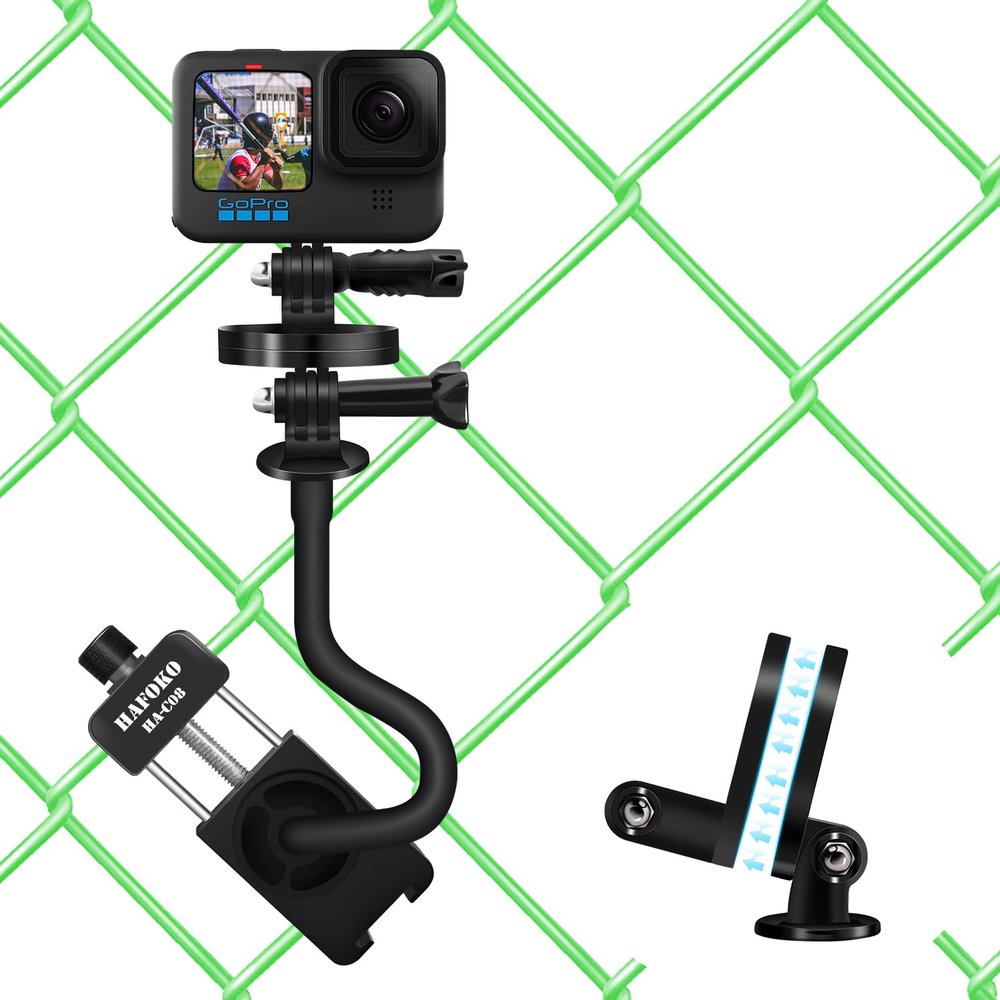 C08 Fence Mount+Magnetic Adapter for GoPro Fence Holder+Magnetic Mount for iPhone Baseball Fence Mount for DJI Action/Mevo Start/Smartphone/Insta 360 Game Changing Kit for Softball Tennis Football