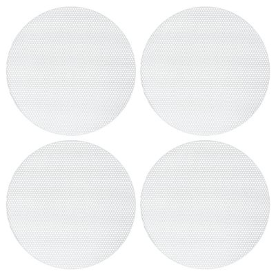 ACROPIX Universal 4.5 Inch Speaker Grills Mesh for Audio Subwoofer 120x6.5mm Grille without Frame White - Pack of 4