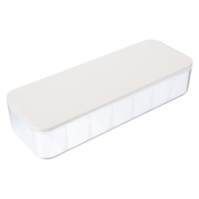 VOSAREA Cord Organizer with Lid Cable Storage Box for Easy Access and Organization for Charging Cables Electronics and Home Office Use and Transparent Design
