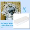VOSAREA Cord Organizer with Lid Cable Storage Box for Easy Access and Organization for Charging Cables Electronics and Home Office Use and Transparent Design view 2