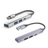 KSTZGTA 4 Ports Aluminum Alloy USB Hub with 2USB2.0 1USB3.0 TypeC Adapter Supports Type C and USB Devices and Drive view 2