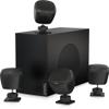 Generic Satellite-Subwoofer Loudspeaker System for Commercial Application: Elevate Your Space with Plug & Play Convenience, Black, SATSUB4PACK view 2