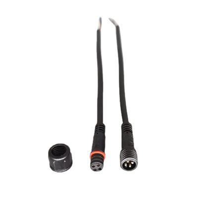 YSJJZRL 0.3/0.5/0.75/1/1.5mm Waterproof IP68 2/3/4 Pin 2/3/4 Core Male+Female Plug LED Connector 20CM Extension Cable (4 Pin,0.3mm Male+Female)