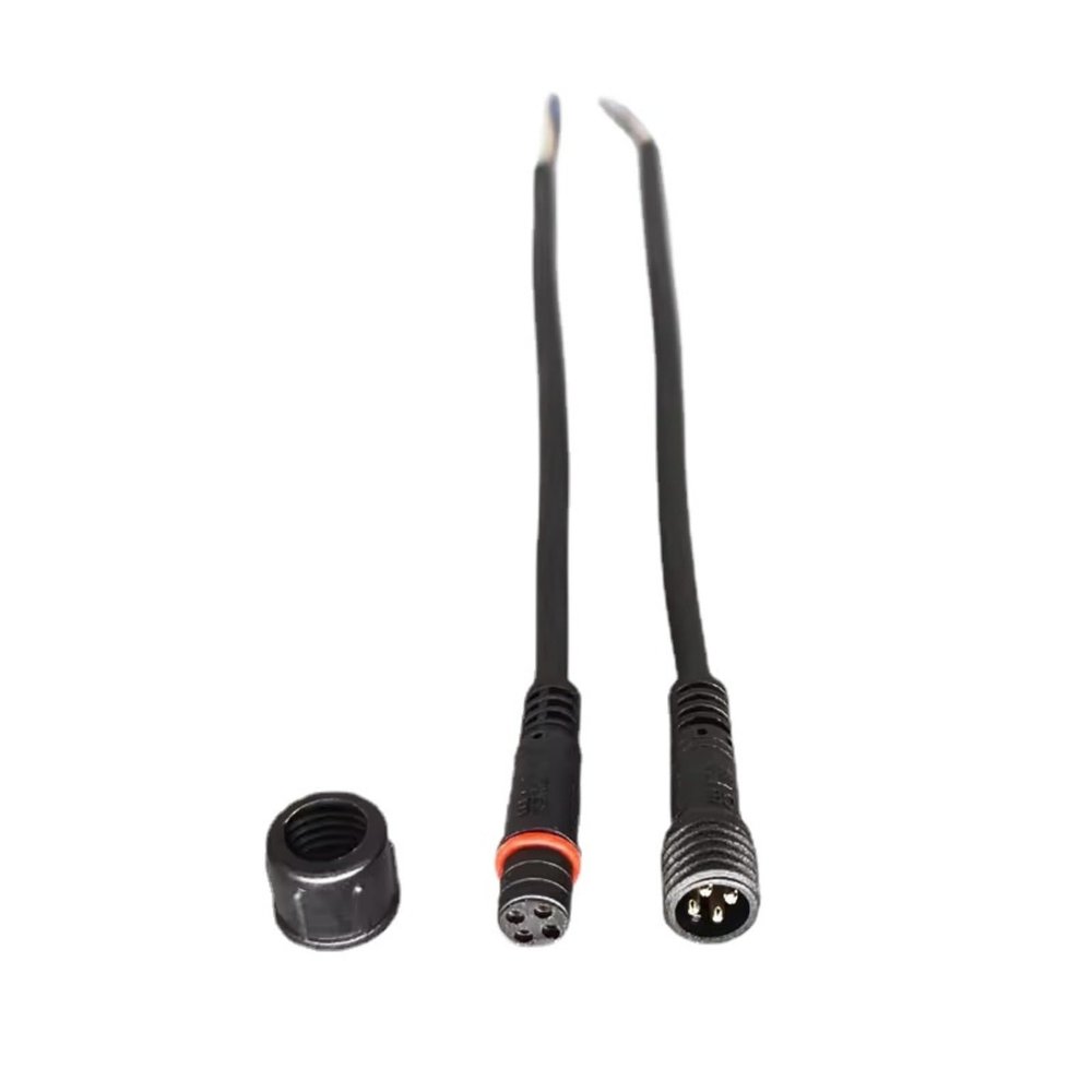 YSJJZRL 0.3/0.5/0.75/1/1.5mm Waterproof IP68 2/3/4 Pin 2/3/4 Core Male+Female Plug LED Connector 20CM Extension Cable (4 Pin,0.3mm Male+Female)