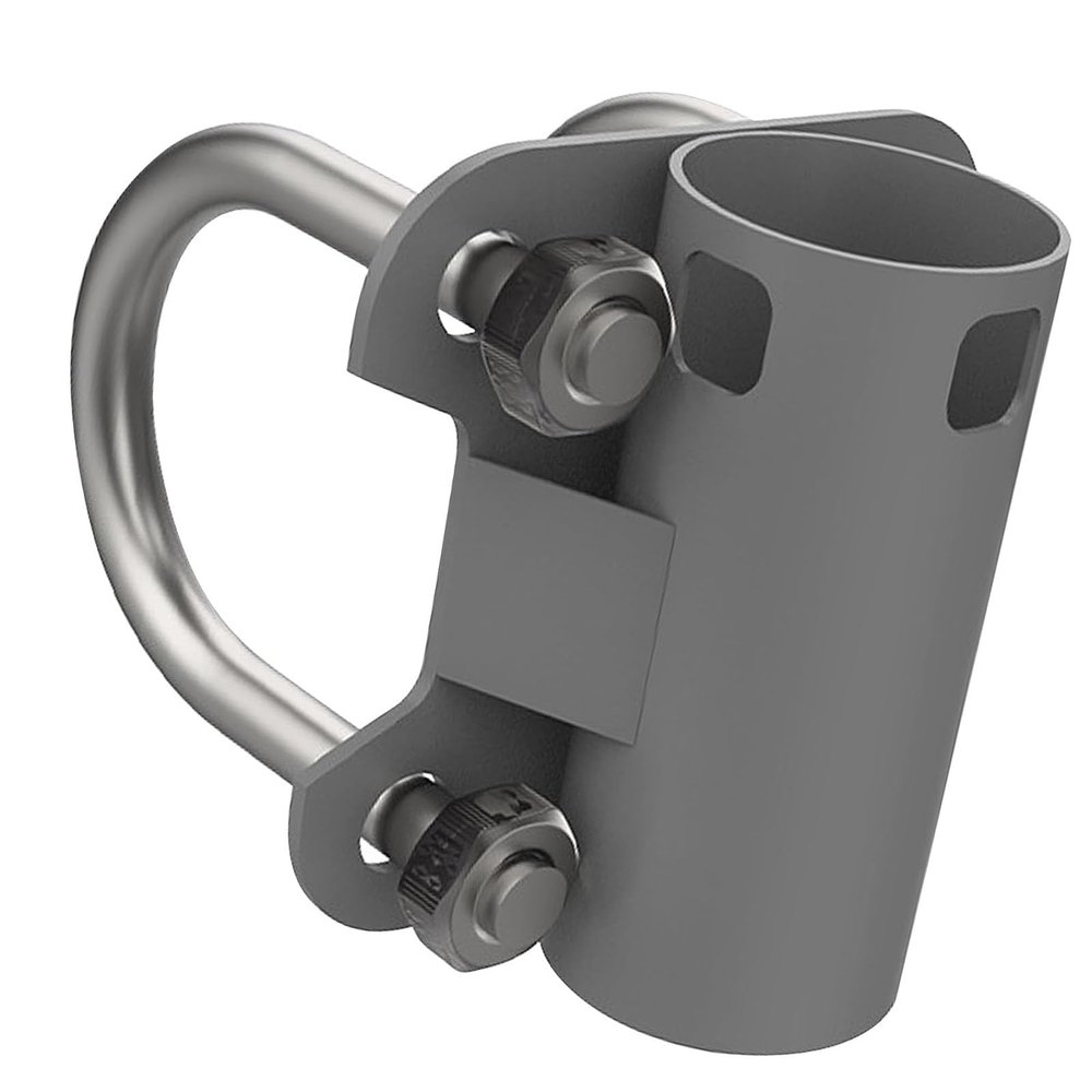 Aerial Mast Pipe Bracket, U Shape Stainless Steel 30mm to 50mm Adjustable Antenna Mast Wall Mount Adapter, Horizontal Vertical Poles