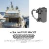 Aerial Mast Pipe Bracket, U Shape Stainless Steel 30mm to 50mm Adjustable Antenna Mast Wall Mount Adapter, Horizontal Vertical Poles view 3