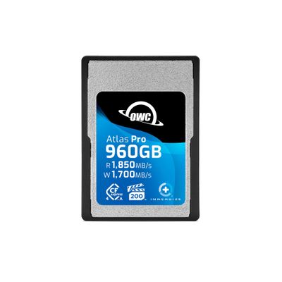 OWC 960GB Atlas Pro High Performance Cfexpress 4.0 Type A Memory Card Professional Grade, up to 1850MB/s Read and 1700MB/s Write Speed