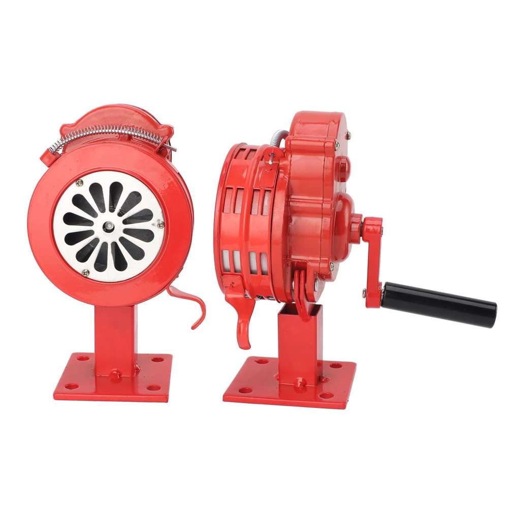 Alarms for Women, Hand Crank Siren Aluminium Alloy, Siren 110DB Alarm Air Tornado, Siren Horns Alarm for Homes, Schools, Disaster Relief, Public and Industrial (Red)
