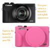 AEXUTDA Case for Canon Powershot G7X Mark III Digital Camera, G7X Mark iii Camera Silicone Case, Anti-Scratch Slim Fit Soft Skin, G7X Mark 3 Accessories with Detachable Lens Cover- Azalea Red view 4