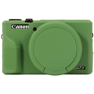 AEXUTDA Case for Canon Powershot G7X Mark III Digital Camera, G7X Mark iii Camera Silicone Case, Anti-Scratch Slim Fit Soft Skin, G7X Mark 3 Accessories with Detachable Lens Cover - Green